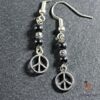 Boucles d'Oreilles Peace Hematite