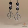 boucles d'oreilles peace hematite