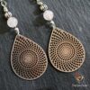 Boucles d'Oreilles Gouttes Quartz Rose