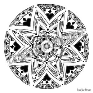 Mandala Etoile Coeur